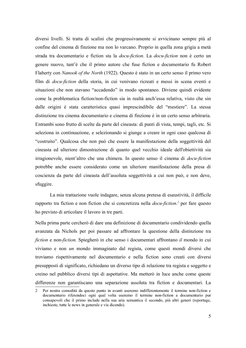 Anteprima della tesi: Un genere cinematografico: la docu-fiction. Il caso di 150 ore a Pavia, Pagina 3