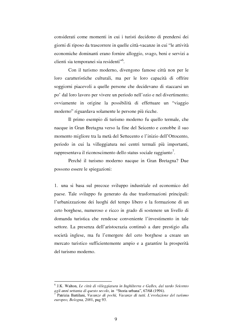 Anteprima della tesi: L'evoluzione del turismo balneare moderno: Rimini dalle origini alla Seconda Guerra Mondiale, Pagina 6