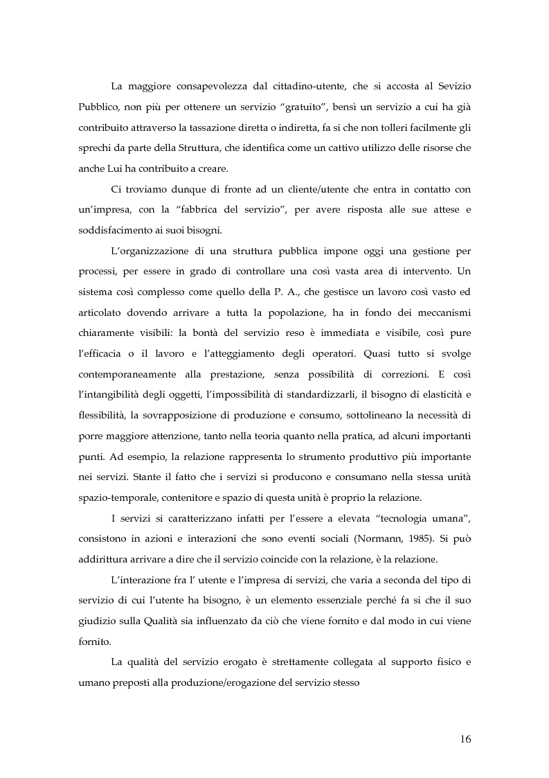 Anteprima della tesi: Indagine sperimentale di qualità percepita. Un confronto fra gruppi di pazienti di unità di terapia intensiva VS terapia subintensiva, Pagina 11