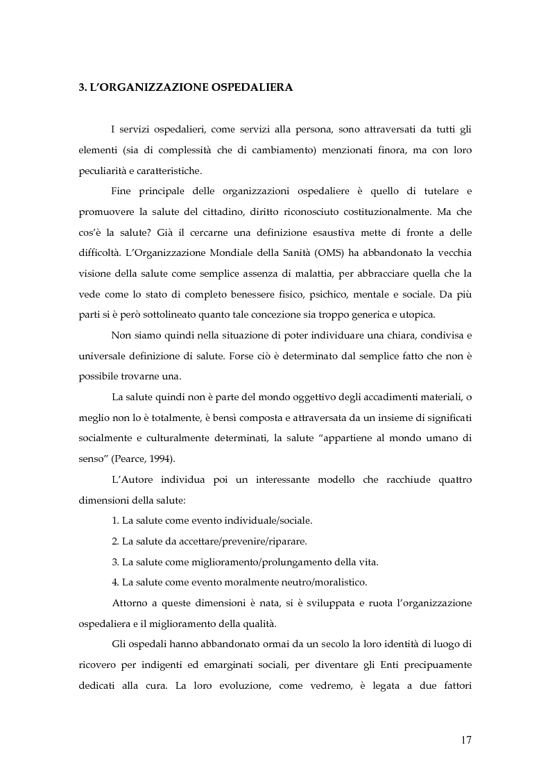 Anteprima della tesi: Indagine sperimentale di qualità percepita. Un confronto fra gruppi di pazienti di unità di terapia intensiva VS terapia subintensiva, Pagina 12