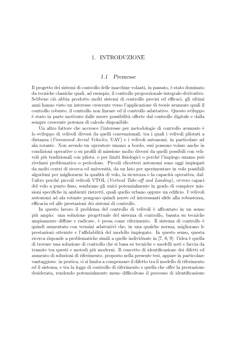 Anteprima della tesi: Controllo predittivo basato sul concetto di identificazione dei difetti con applizazione a velivoli autonomi, Pagina 2