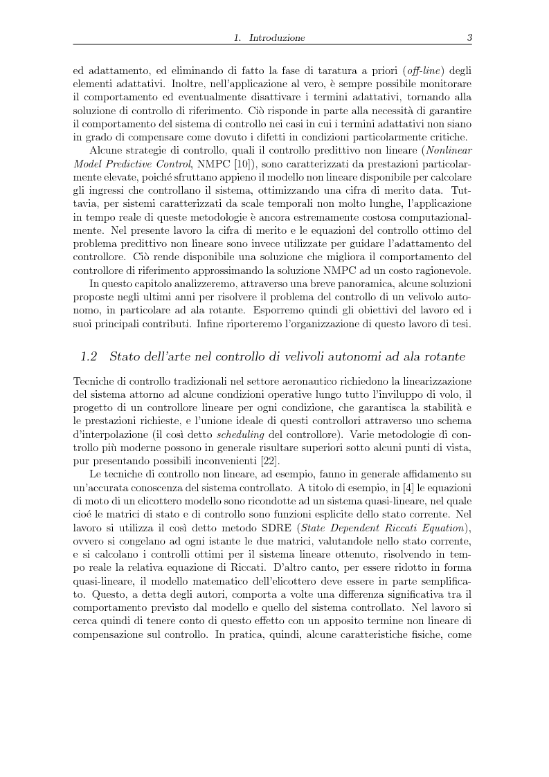Anteprima della tesi: Controllo predittivo basato sul concetto di identificazione dei difetti con applizazione a velivoli autonomi, Pagina 3
