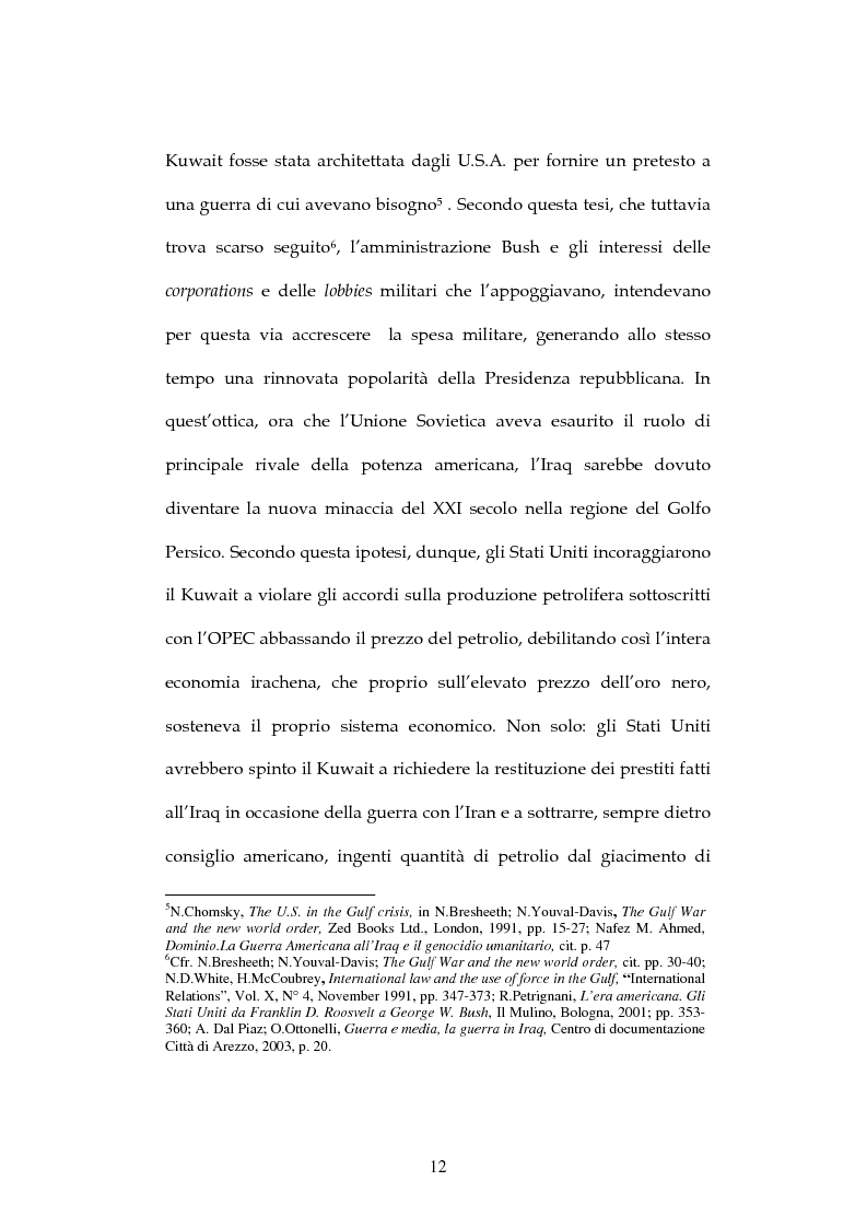 Anteprima della tesi: Gli Stati Uniti e la Guerra del Golfo: tra sindrome del Vietnam e nuovo ordine mondiale, Pagina 10