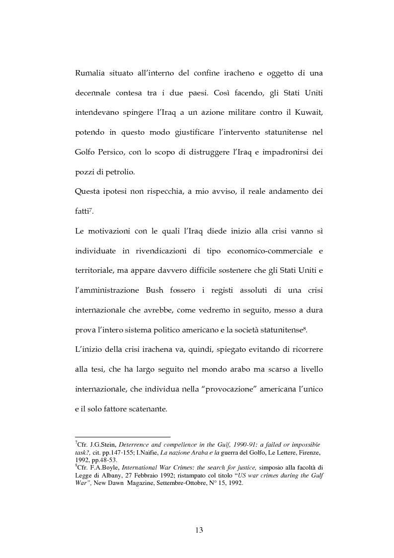 Anteprima della tesi: Gli Stati Uniti e la Guerra del Golfo: tra sindrome del Vietnam e nuovo ordine mondiale, Pagina 11