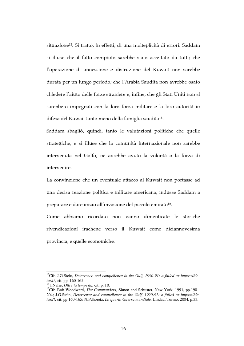 Anteprima della tesi: Gli Stati Uniti e la Guerra del Golfo: tra sindrome del Vietnam e nuovo ordine mondiale, Pagina 14