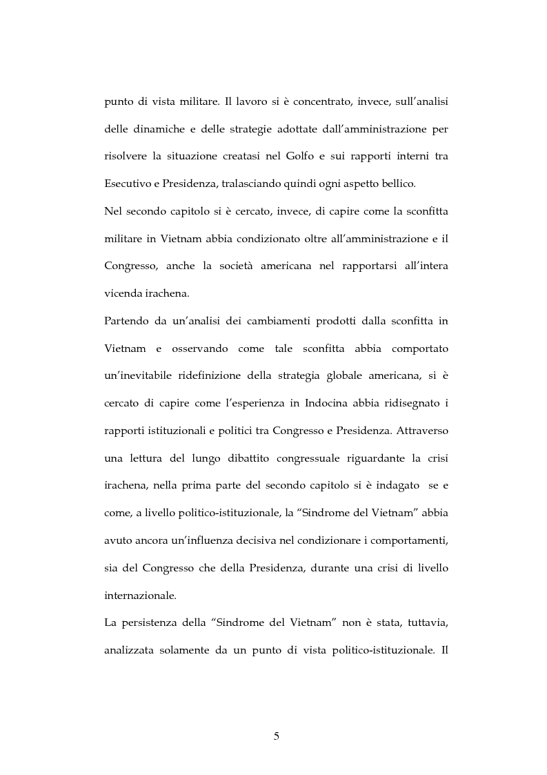 Anteprima della tesi: Gli Stati Uniti e la Guerra del Golfo: tra sindrome del Vietnam e nuovo ordine mondiale, Pagina 3