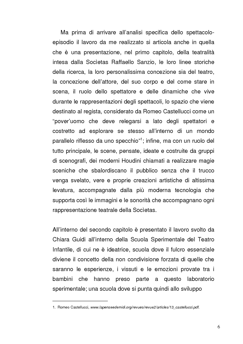 Anteprima della tesi: Architetture di scena Socìetas Raffaello Sanzio Tragedia Endogonidia, Pagina 3