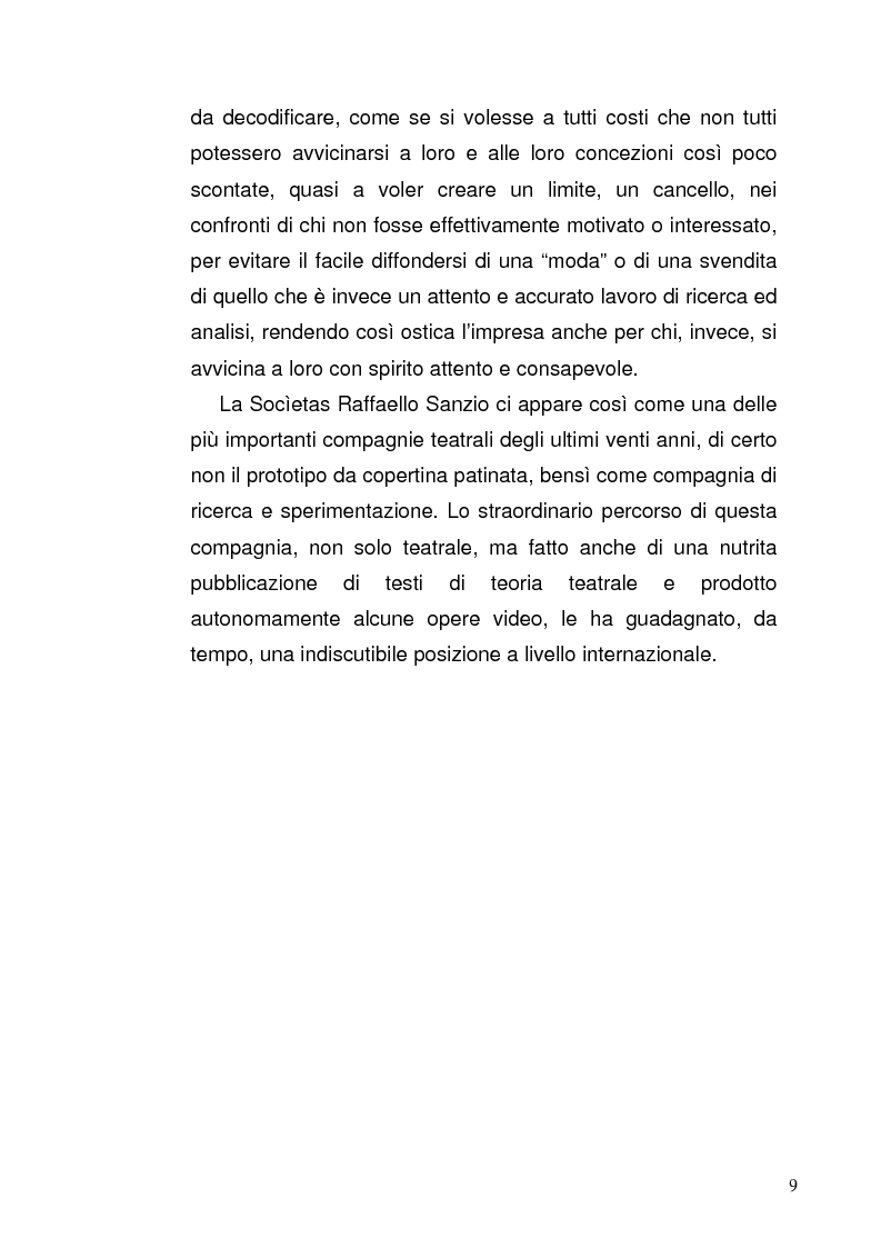 Anteprima della tesi: Architetture di scena Socìetas Raffaello Sanzio Tragedia Endogonidia, Pagina 6