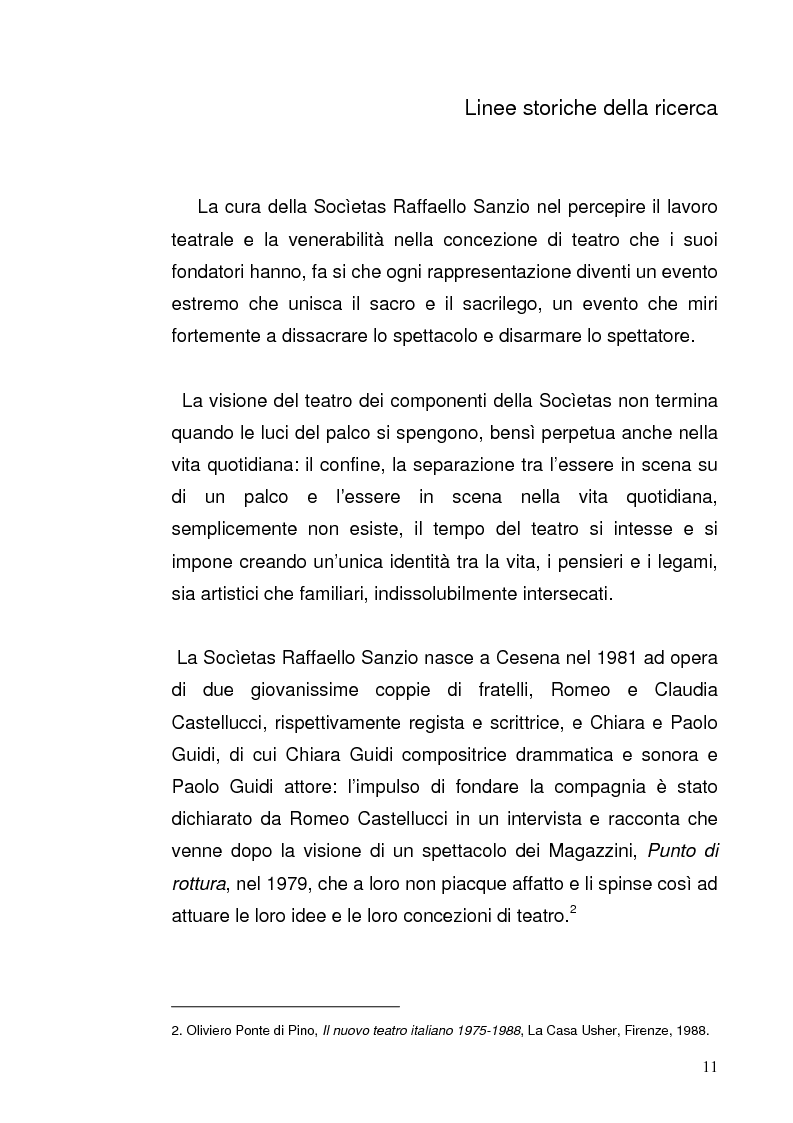 Anteprima della tesi: Architetture di scena Socìetas Raffaello Sanzio Tragedia Endogonidia, Pagina 8