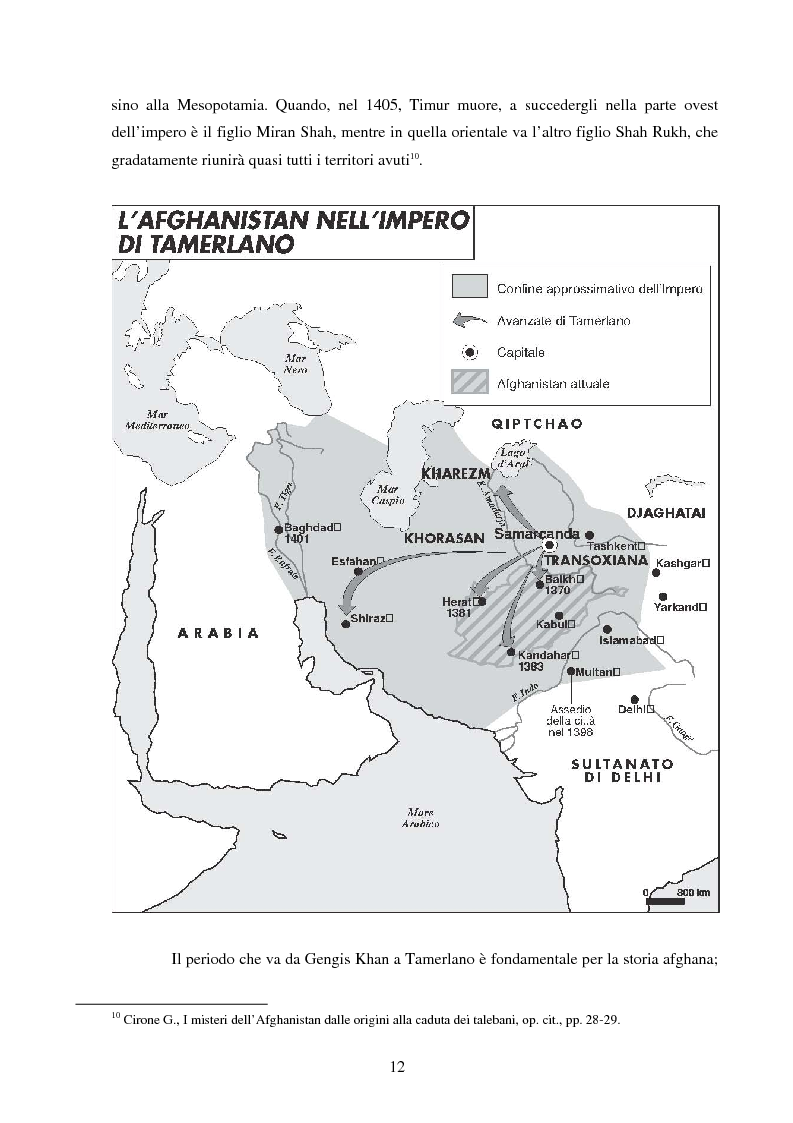 Anteprima della tesi: Afghanistan: il vecchio e il nuovo grande gioco, Pagina 12
