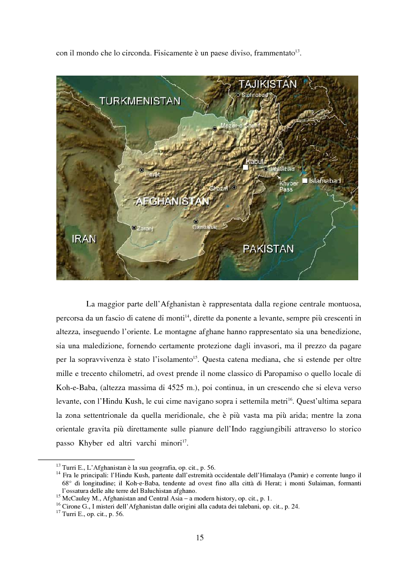 Anteprima della tesi: Afghanistan: il vecchio e il nuovo grande gioco, Pagina 15