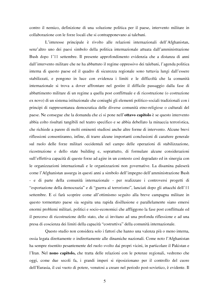 Anteprima della tesi: Afghanistan: il vecchio e il nuovo grande gioco, Pagina 5