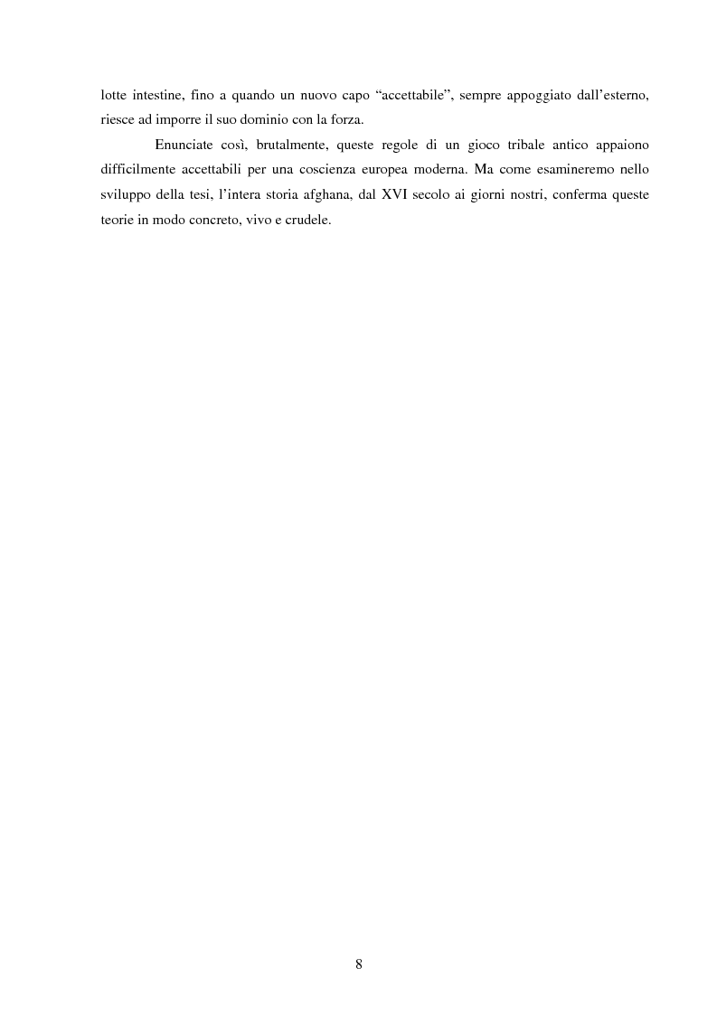 Anteprima della tesi: Afghanistan: il vecchio e il nuovo grande gioco, Pagina 8
