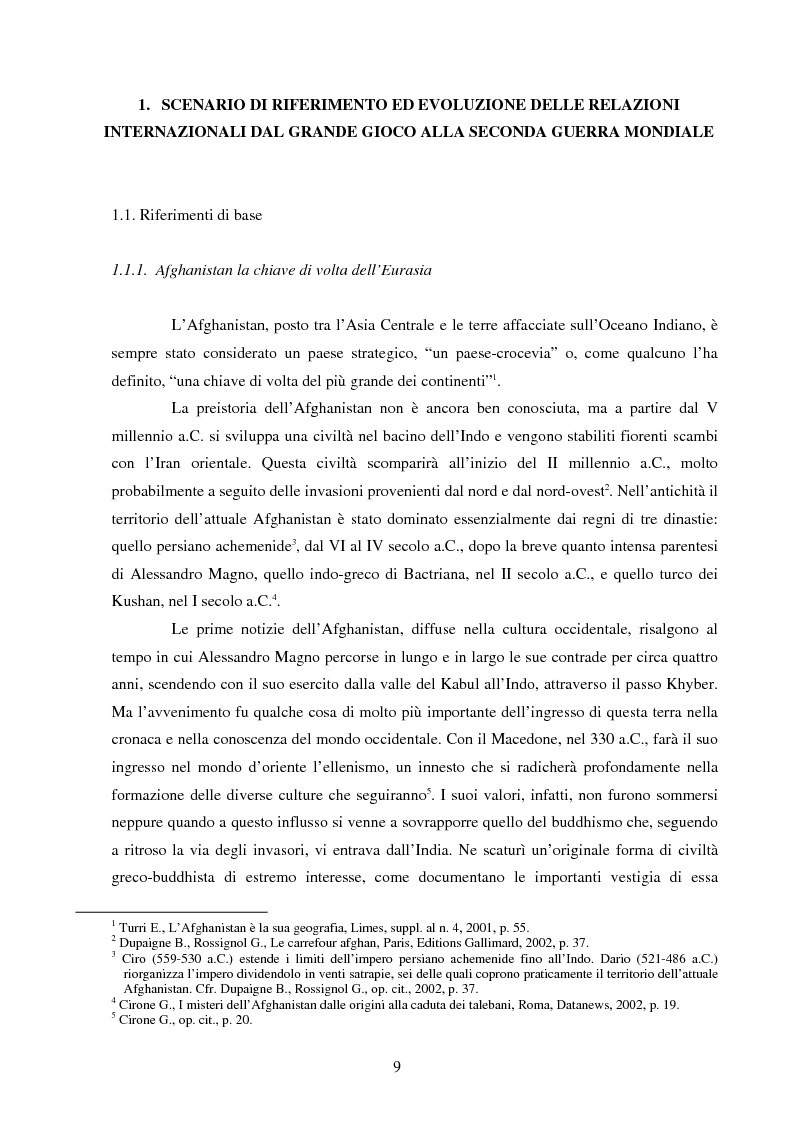 Anteprima della tesi: Afghanistan: il vecchio e il nuovo grande gioco, Pagina 9