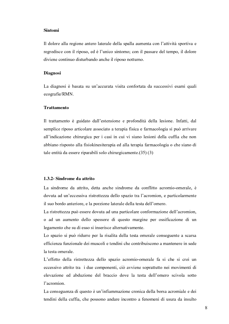 Anteprima della tesi: Eventi traumatici e da overuse del cingolo scapolo-omerale nella pallavolo. Prevenzione e compensazione, Pagina 8