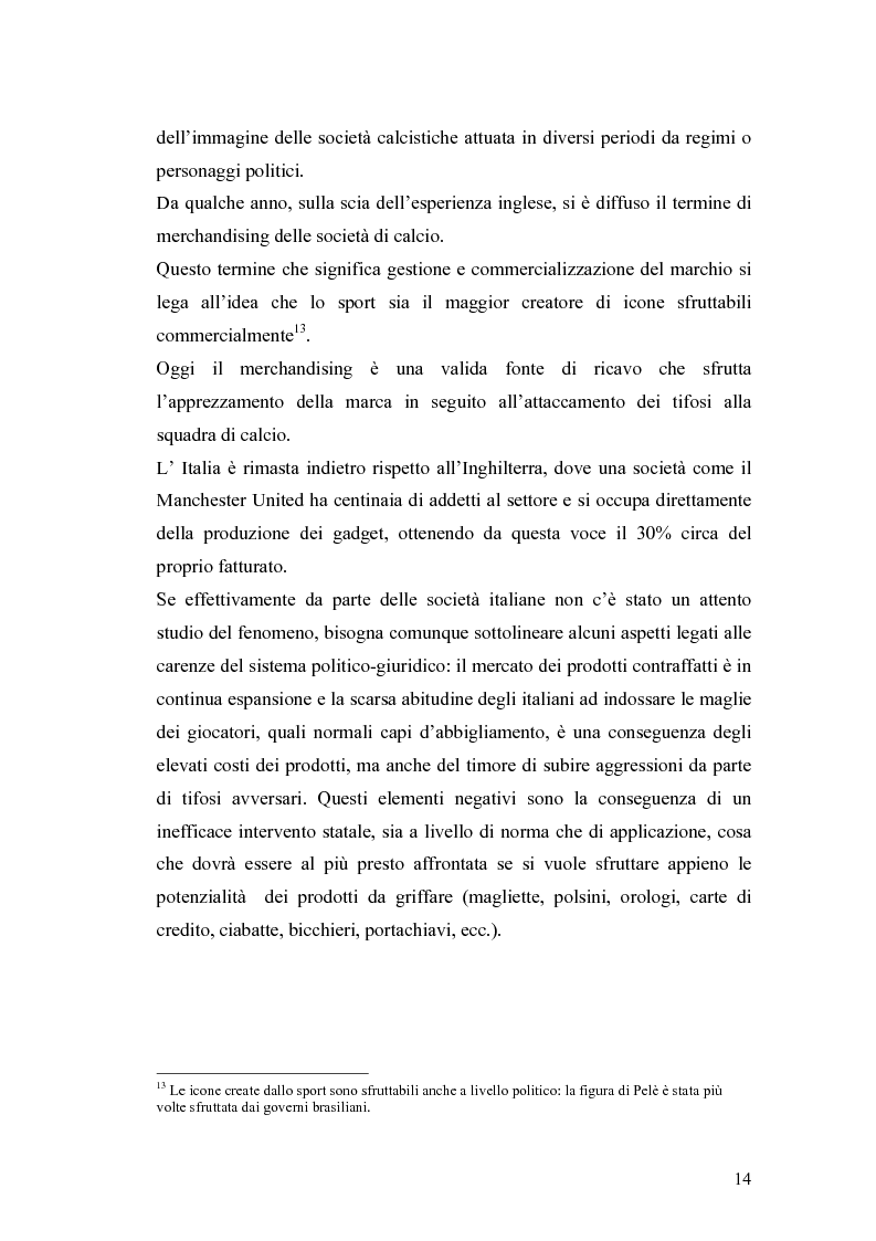 Anteprima della tesi: Calcio e Politica: Globale, Nazionale, Locale, Pagina 11
