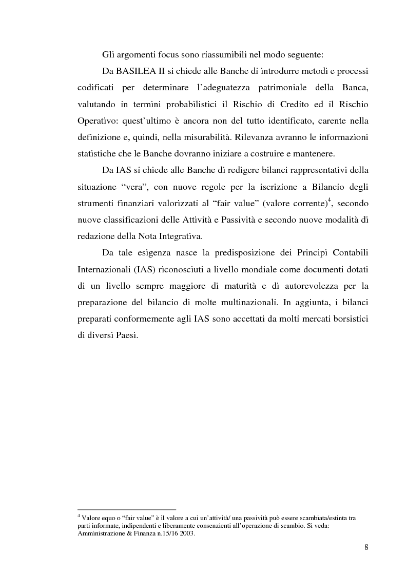 Anteprima della tesi: I principi contabili internazionali applicati alle banche: il sistema informativo di bilancio, Pagina 2