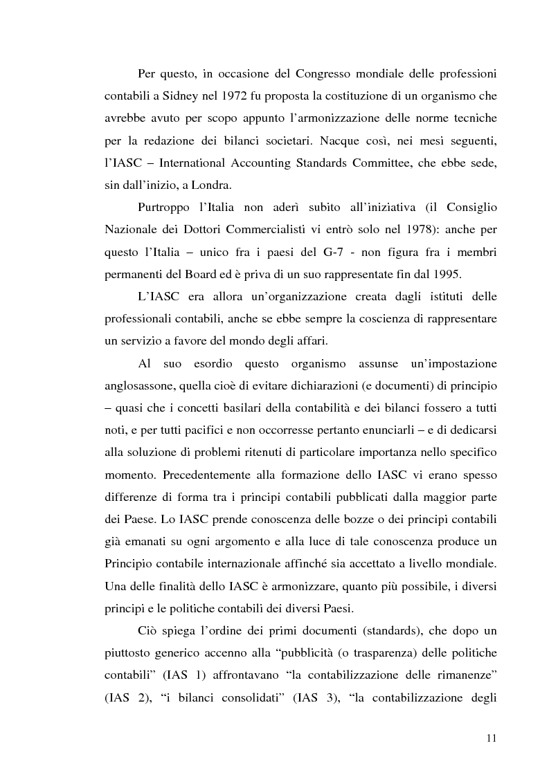 Anteprima della tesi: I principi contabili internazionali applicati alle banche: il sistema informativo di bilancio, Pagina 5