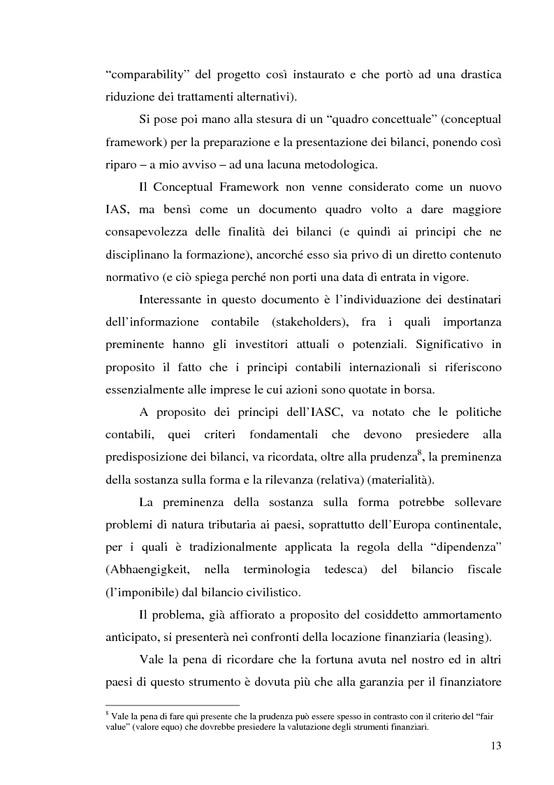 Anteprima della tesi: I principi contabili internazionali applicati alle banche: il sistema informativo di bilancio, Pagina 7