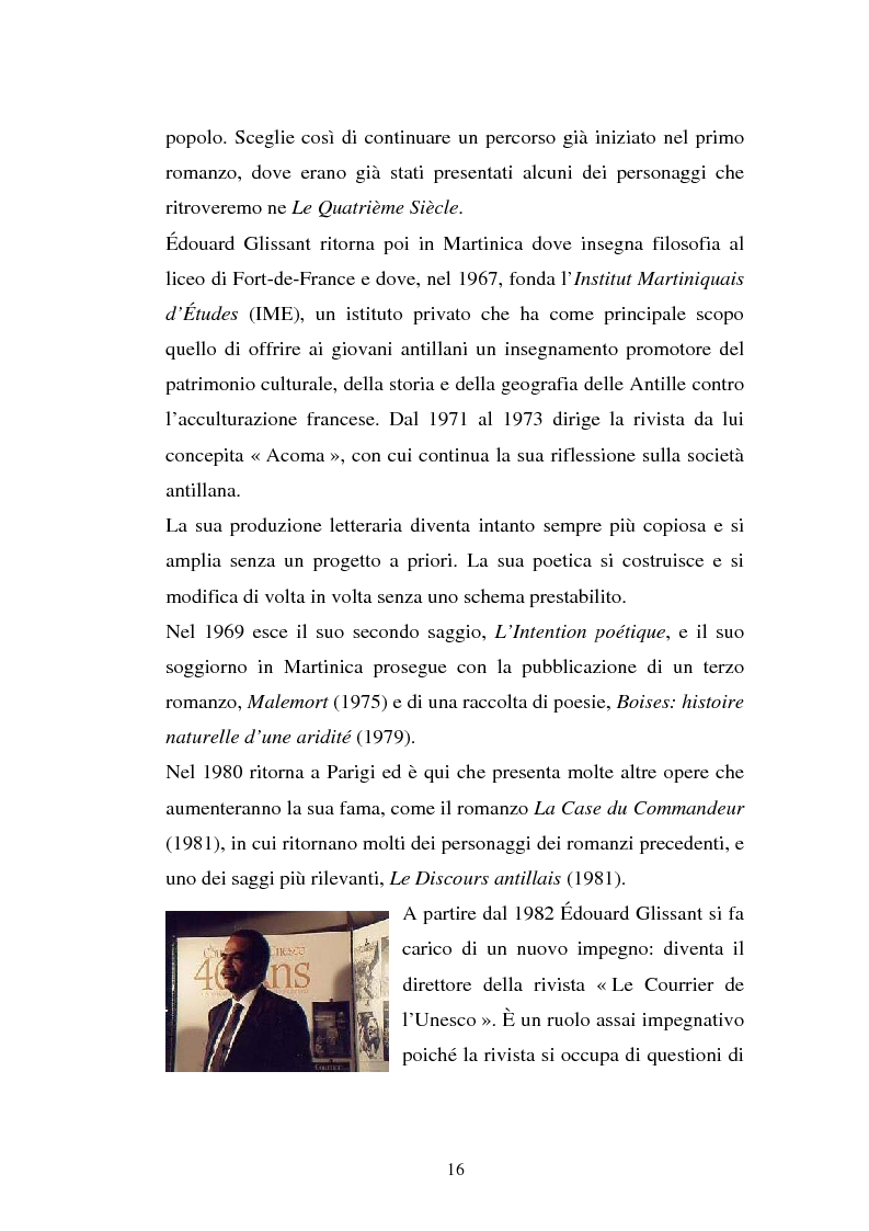 Anteprima della tesi: La ricostruzione della memoria nel romanzo di Edouard Glissant: Le Quatrième Siècle, Pagina 13