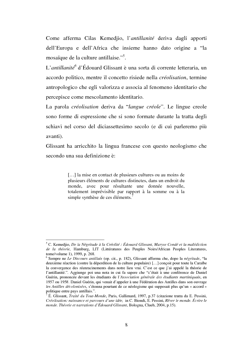 Anteprima della tesi: La ricostruzione della memoria nel romanzo di Edouard Glissant: Le Quatrième Siècle, Pagina 5