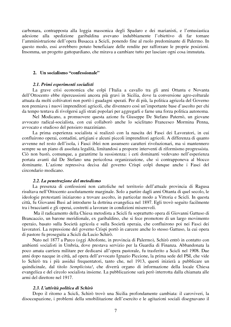 Anteprima della tesi: Tra Prima e Seconda Repubbilca. Il caso Scicli, Pagina 6