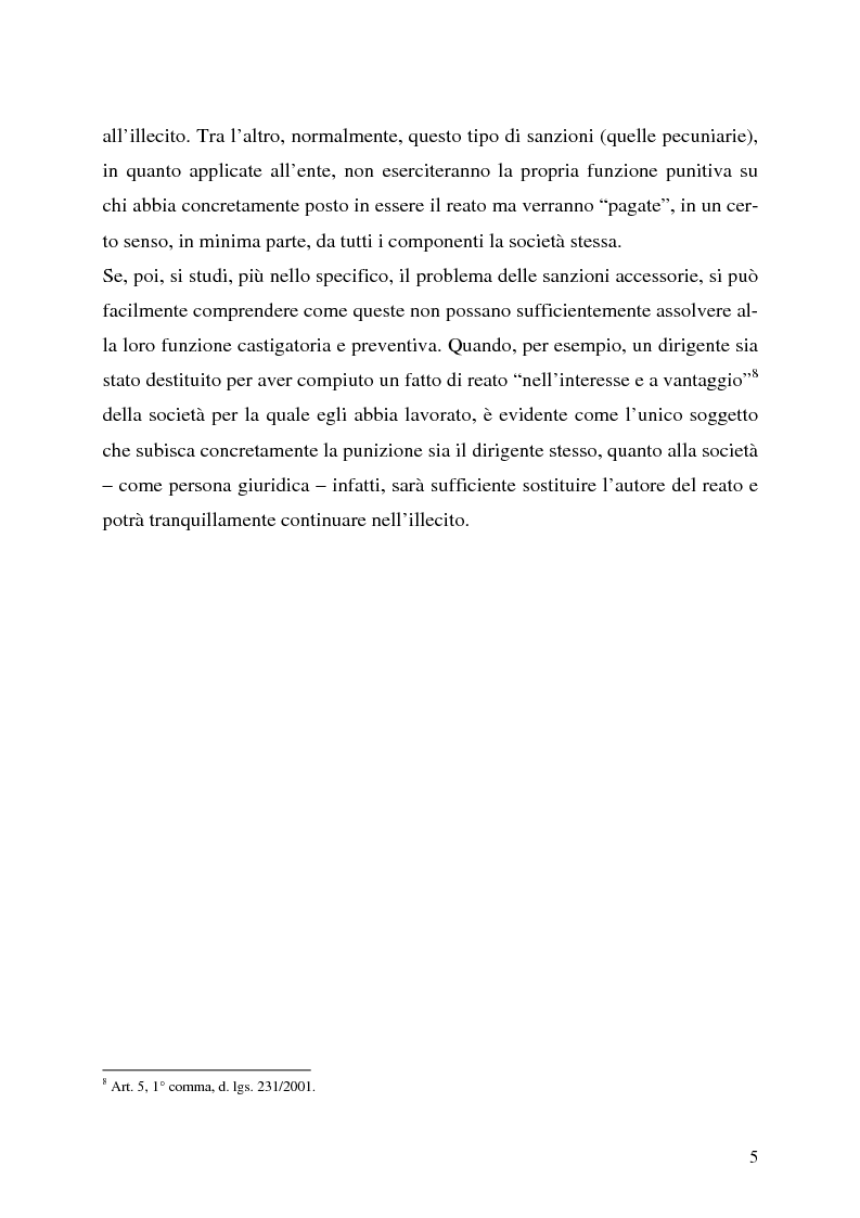 Anteprima della tesi: La responsabilità penale delle persone giuridiche, Pagina 5