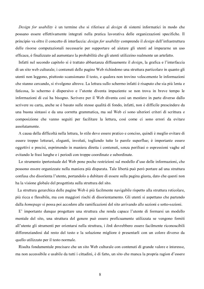 Anteprima della tesi: Gli obiettivi, l'efficacia e l'usabilità dei siti web degli enti culturali. Didattica, ricerca e accesso all'informazione nelle biblioteche universitarie e nei musei, Pagina 4