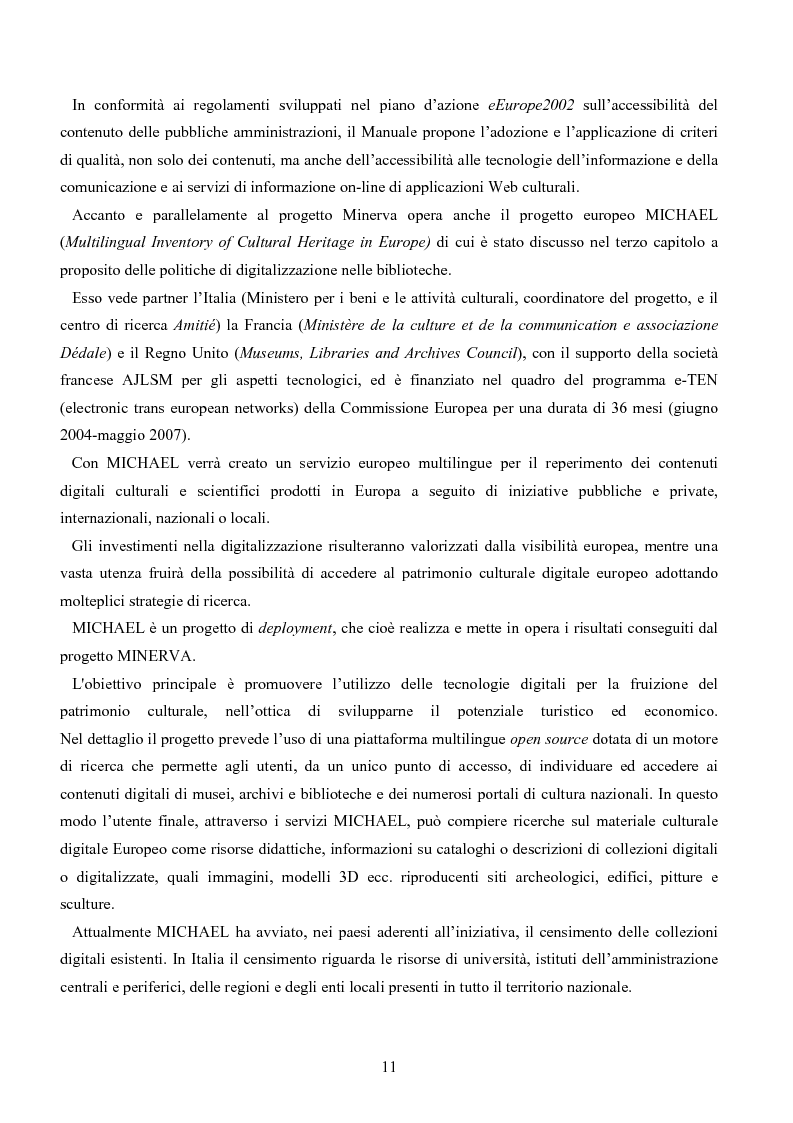 Anteprima della tesi: Gli obiettivi, l'efficacia e l'usabilità dei siti web degli enti culturali. Didattica, ricerca e accesso all'informazione nelle biblioteche universitarie e nei musei, Pagina 7