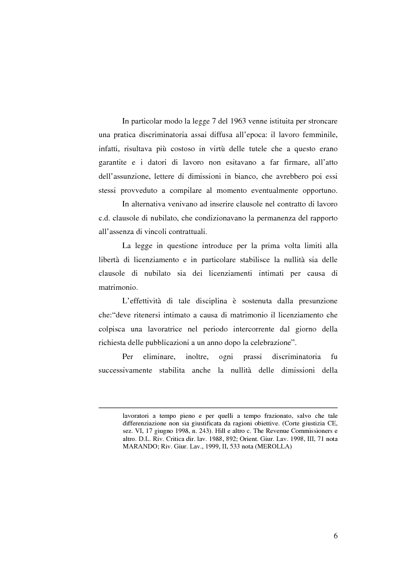 Anteprima della tesi: Le azioni positive a tutela della posizione della donna nel mondo del lavoro, Pagina 3