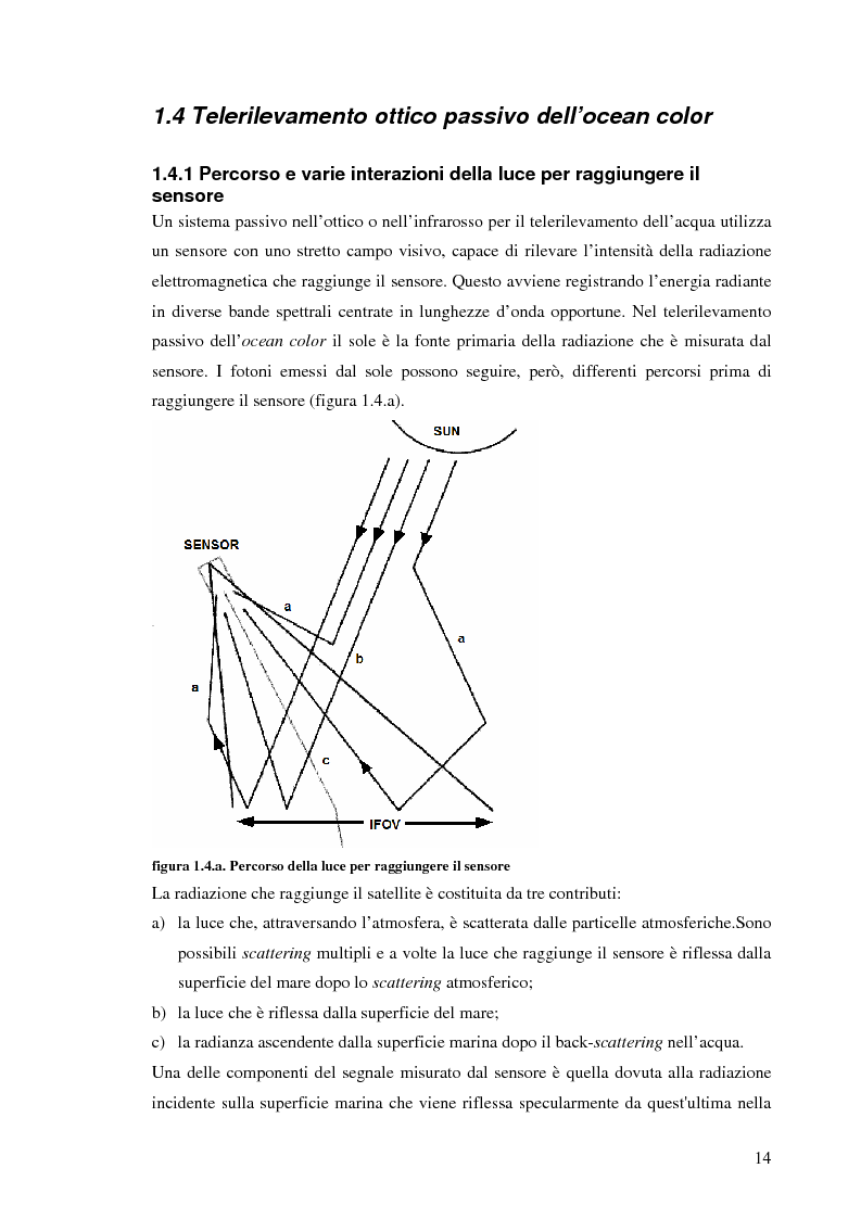 Anteprima della tesi: Misure di clorofilla in acque costiere con tecniche di remote sensing. Metodi di calibrazione., Pagina 11