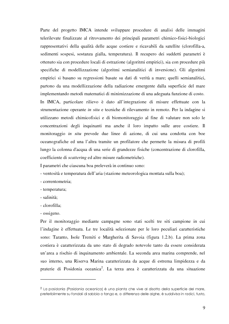 Anteprima della tesi: Misure di clorofilla in acque costiere con tecniche di remote sensing. Metodi di calibrazione., Pagina 6