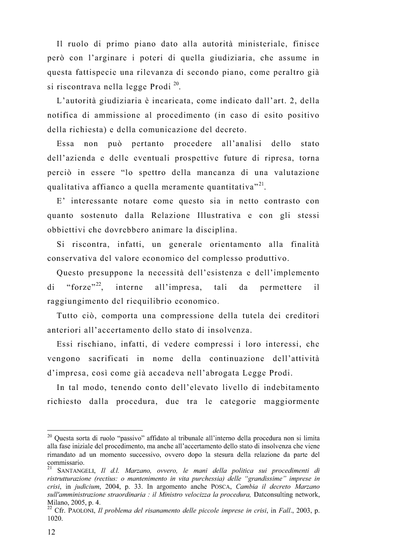 Anteprima della tesi: La risoluzione dell'insolvenza nelle grandissime imprese, Pagina 10