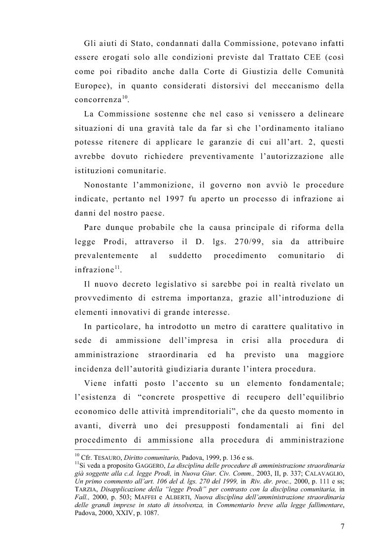 Anteprima della tesi: La risoluzione dell'insolvenza nelle grandissime imprese, Pagina 5