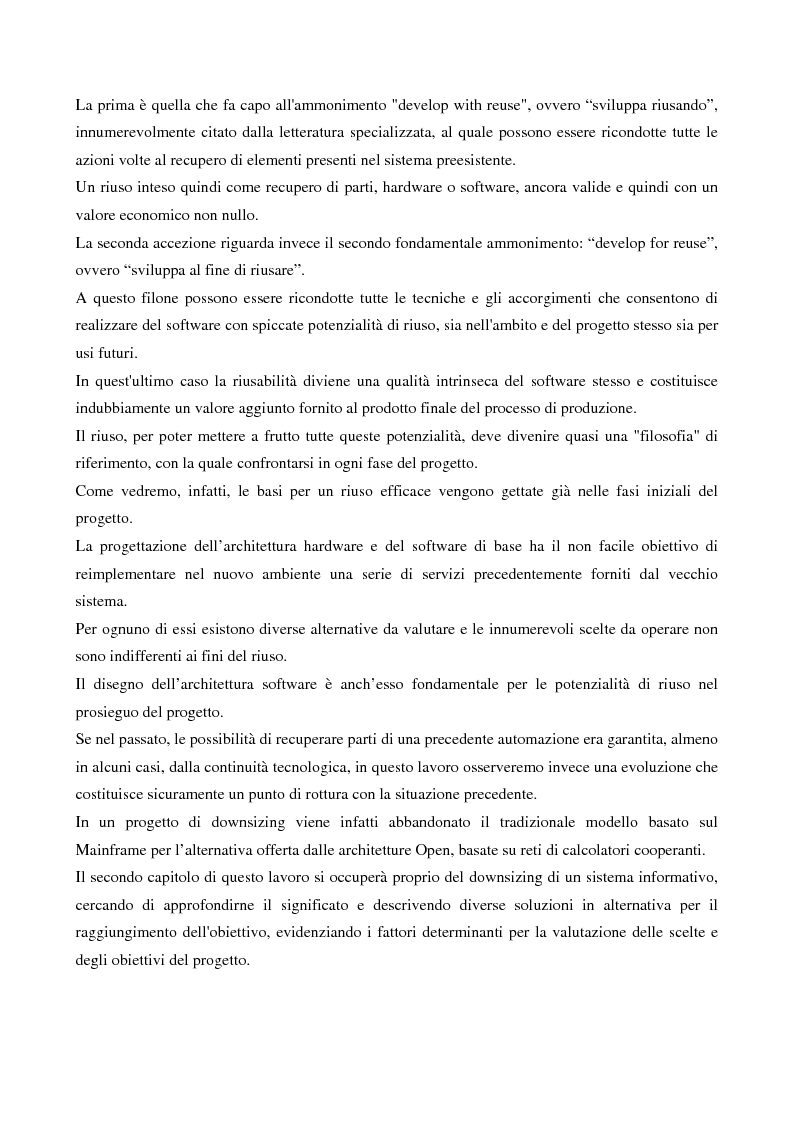 Anteprima della tesi: Valutazioni e tecniche economiche per progetti di downsizing di sistemi informativi aziendali, Pagina 5