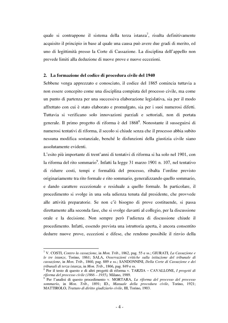 Anteprima della tesi: Le preclusioni nel processo civile, Pagina 7