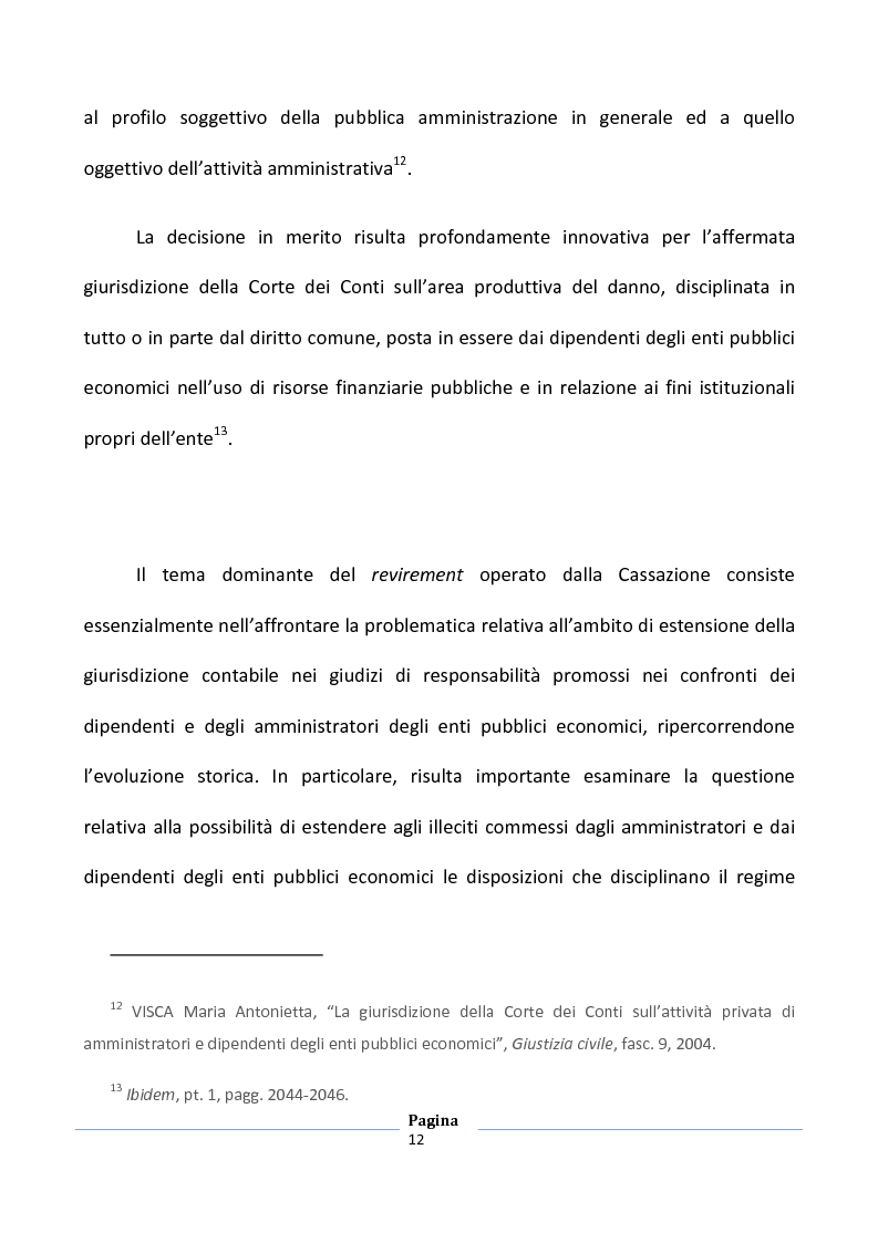 Anteprima della tesi: Finanziamenti pubblici a privati e responsabilità amministrativa, Pagina 12