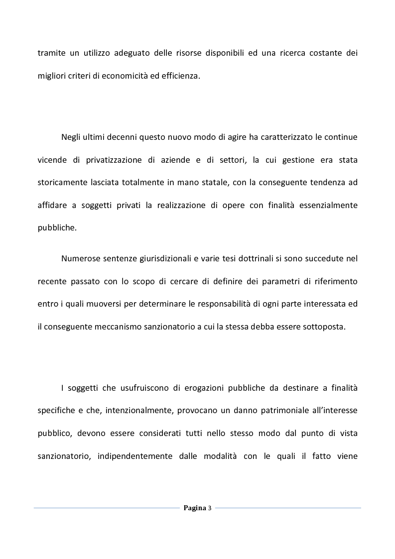 Anteprima della tesi: Finanziamenti pubblici a privati e responsabilità amministrativa, Pagina 3