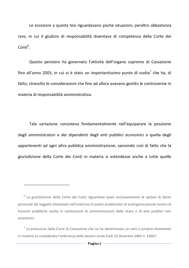 Anteprima della tesi: Finanziamenti pubblici a privati e responsabilità amministrativa, Pagina 8