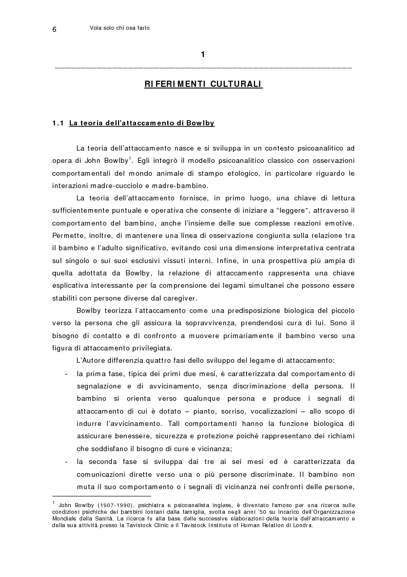 Anteprima della tesi: Vola solo chi osa farlo. Comunità per minori: come rafforzare la capacità di resilienza dei bambini attraverso le fiabe, Pagina 6