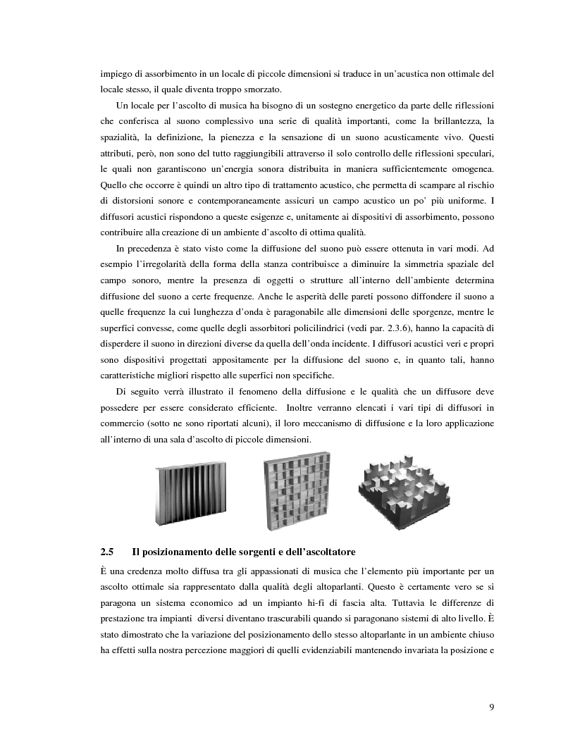Anteprima della tesi: Acustica degli spazi di piccole dimensioni e locali d'ascolto, Pagina 9
