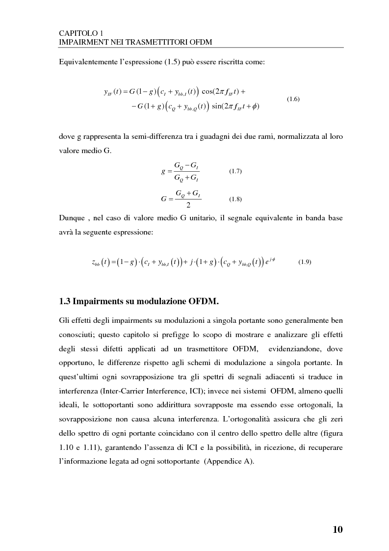 Anteprima della tesi: Un nuovo metodo per la stima degli impairment dei modulatori OFDM basato sul filtraggio di Kalman, Pagina 9