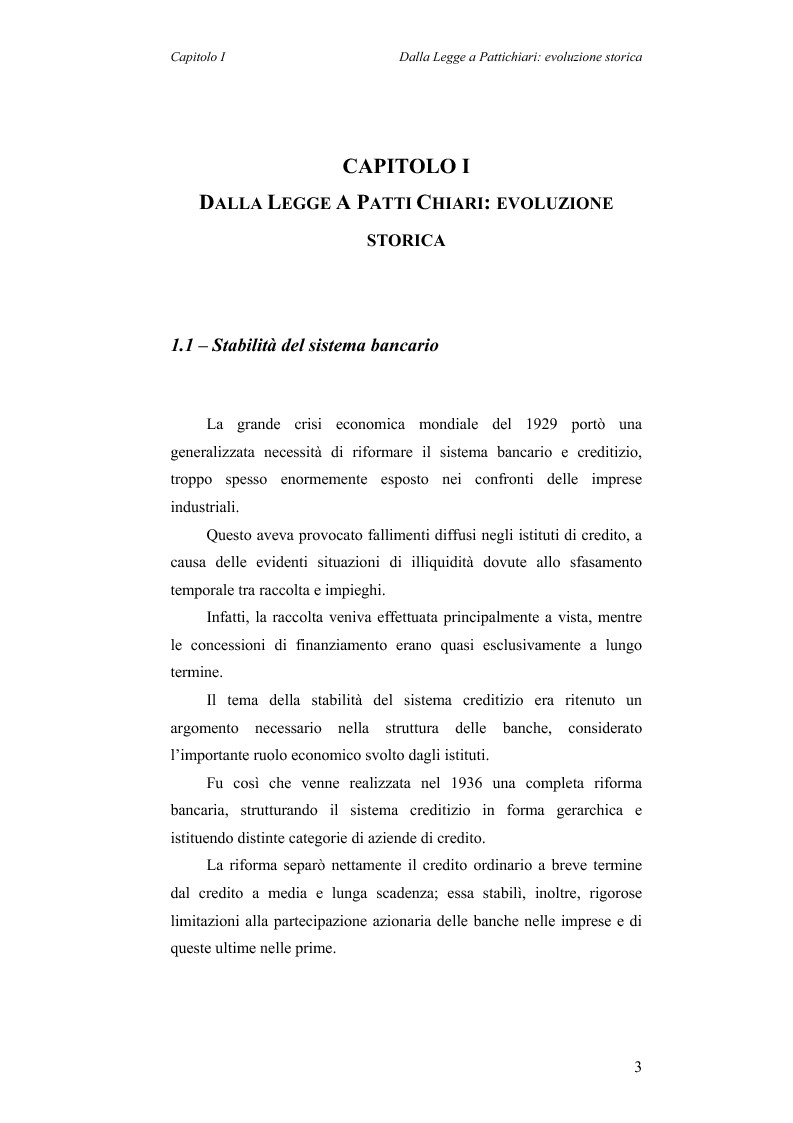 Anteprima della tesi: Aspetti evolutivi della relazione banca cliente, Pagina 3