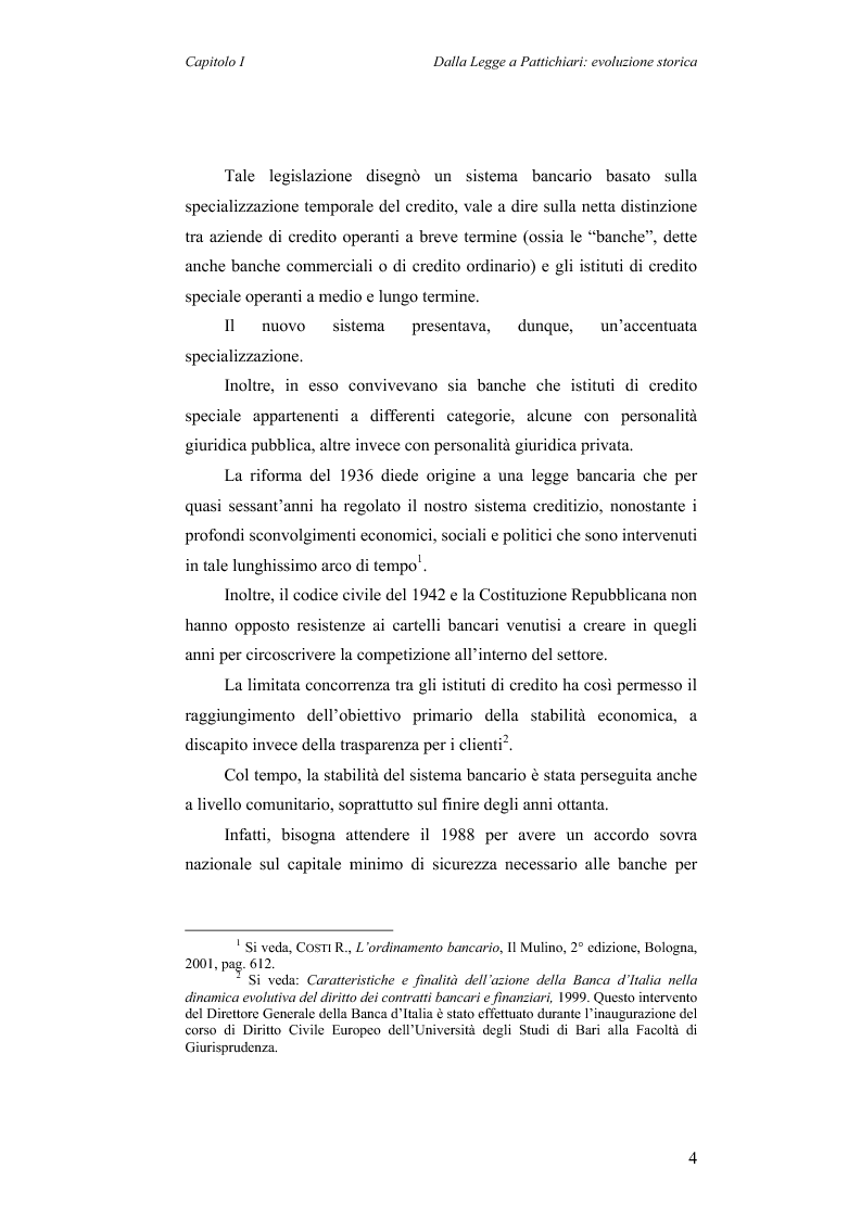Anteprima della tesi: Aspetti evolutivi della relazione banca cliente, Pagina 4