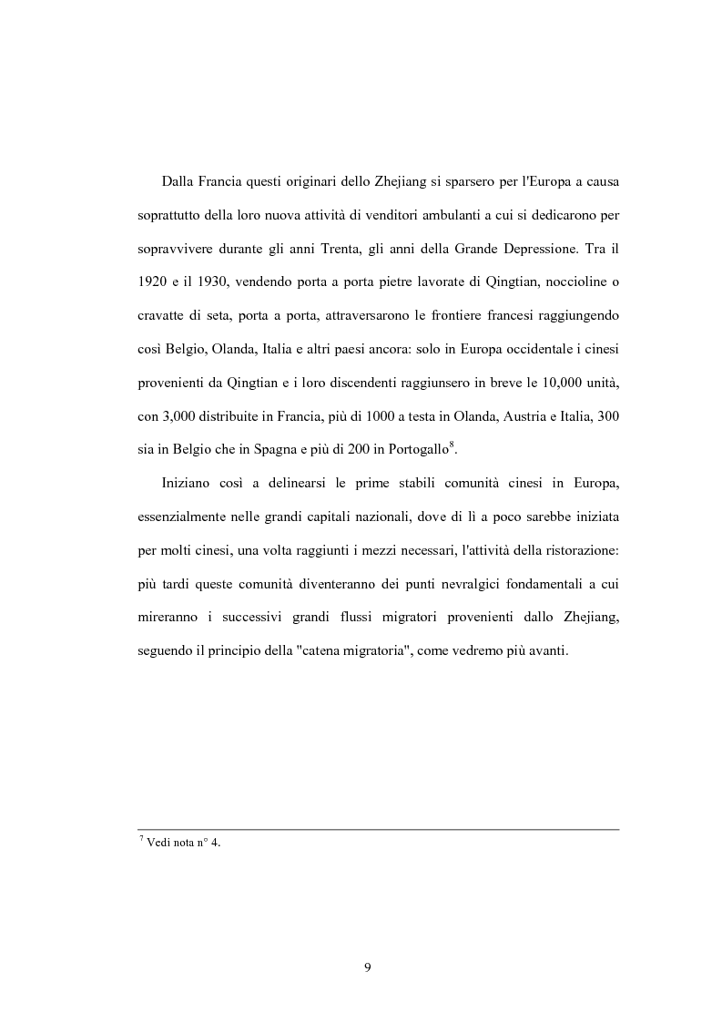 Anteprima della tesi: L'immigrazione cinese in Italia e il caso della comunità di Roma, Pagina 9