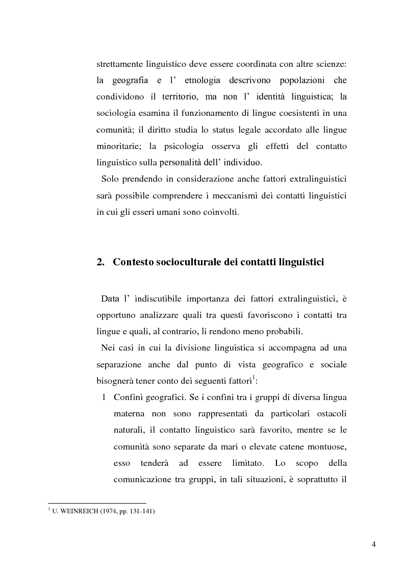 Anteprima della tesi: Il contatto linguistico e forme d'interferenza tra l'inglese e il russo contemporaneo, Pagina 5
