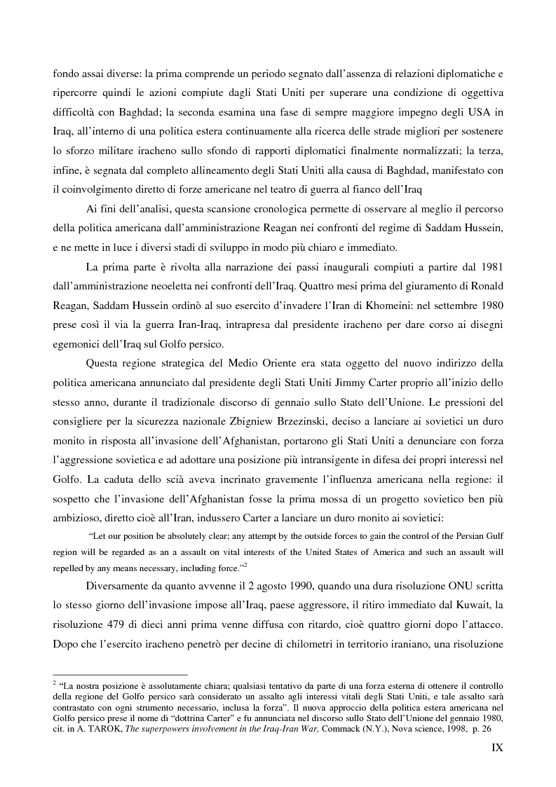 Anteprima della tesi: Stati Uniti e Iraq nei documenti del National Security Archive durante l'amministrazione Reagan (1981-1988), Pagina 5