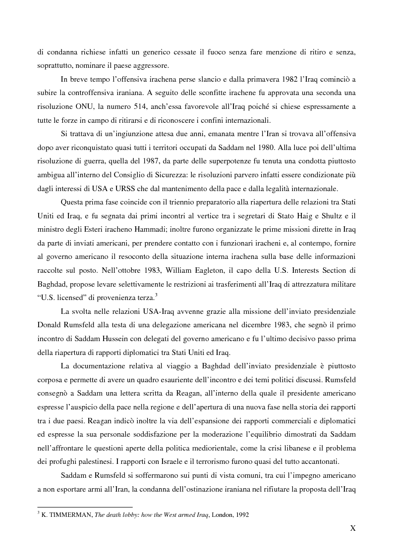 Anteprima della tesi: Stati Uniti e Iraq nei documenti del National Security Archive durante l'amministrazione Reagan (1981-1988), Pagina 6
