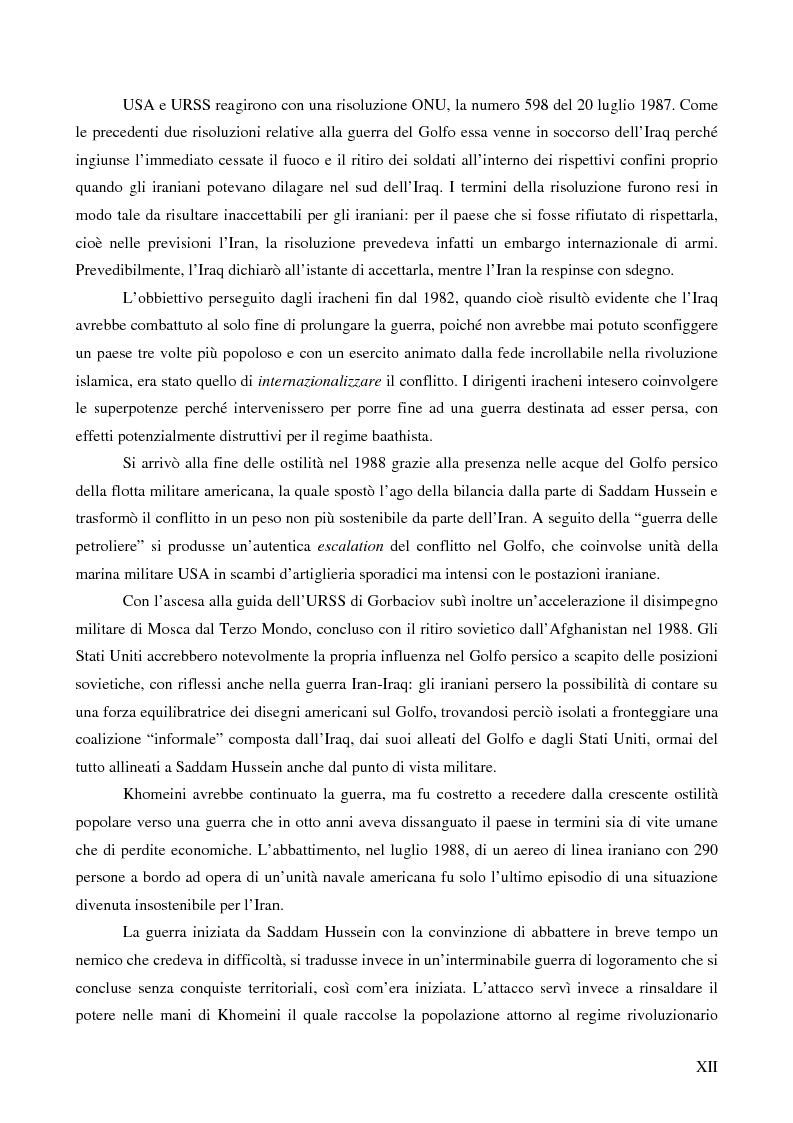 Anteprima della tesi: Stati Uniti e Iraq nei documenti del National Security Archive durante l'amministrazione Reagan (1981-1988), Pagina 8