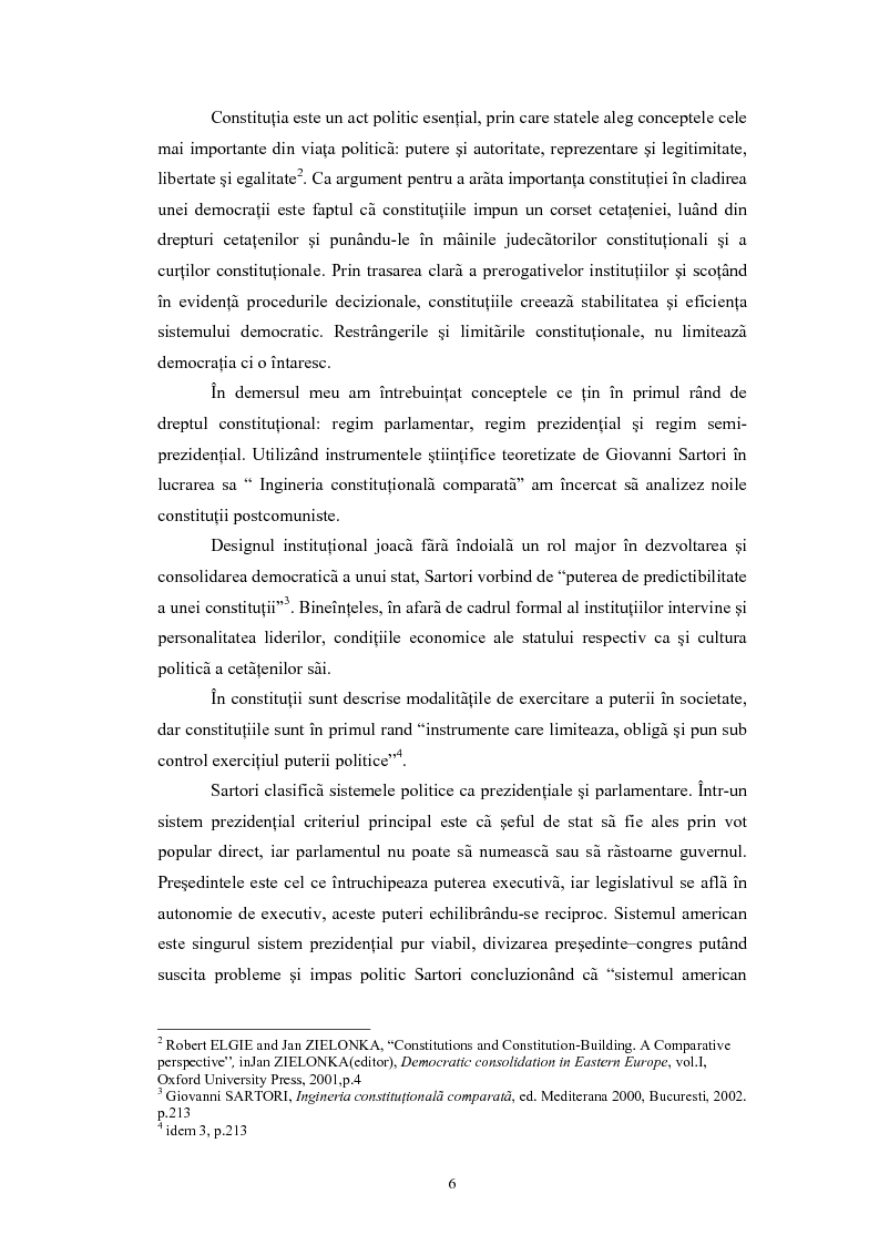 Anteprima della tesi: Instituţia şefului de stat în România şi în democraţiile post-comuniste: Bulgaria, Polonia şi Rusia (1989-2004), Pagina 3